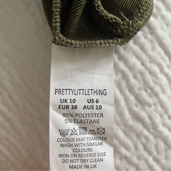 PrettyLittleThing Bodysuit Green Size 6 - Picture 5 of 5